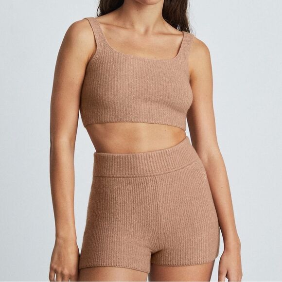 Everlane The Cozy-Stretch Tank In Camel Size Medium Wool Blend NWT - Picture 2 of 9